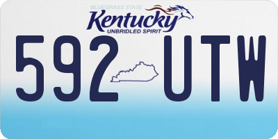 KY license plate 592UTW