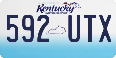 KY license plate 592UTX