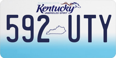 KY license plate 592UTY