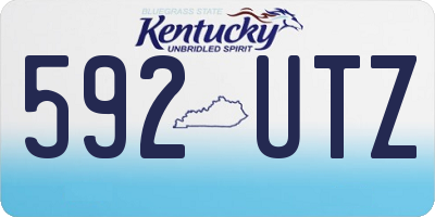 KY license plate 592UTZ