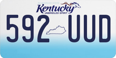 KY license plate 592UUD