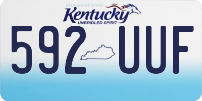 KY license plate 592UUF
