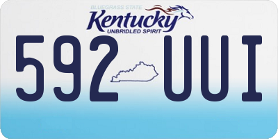 KY license plate 592UUI