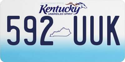 KY license plate 592UUK