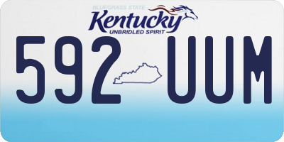 KY license plate 592UUM