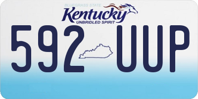 KY license plate 592UUP