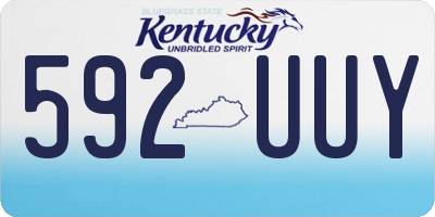KY license plate 592UUY