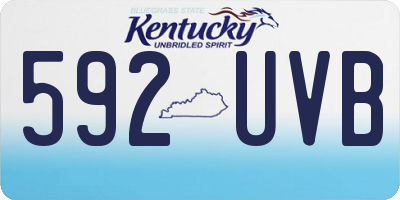 KY license plate 592UVB