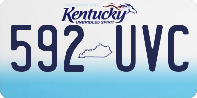KY license plate 592UVC