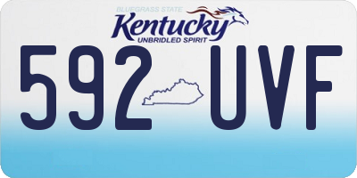 KY license plate 592UVF