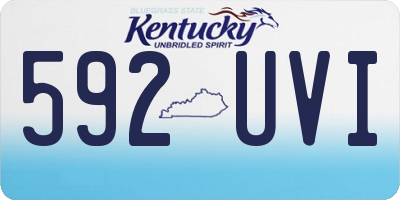 KY license plate 592UVI