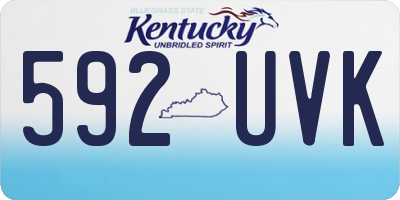 KY license plate 592UVK