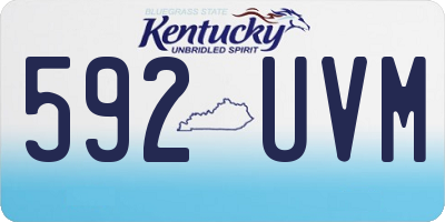 KY license plate 592UVM