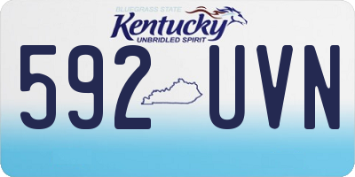 KY license plate 592UVN
