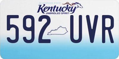 KY license plate 592UVR