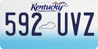 KY license plate 592UVZ