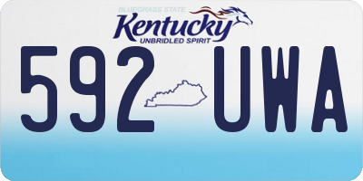 KY license plate 592UWA