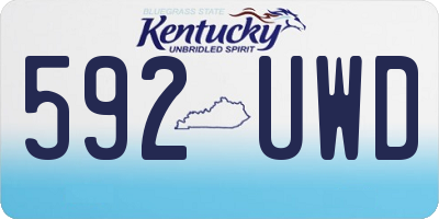 KY license plate 592UWD