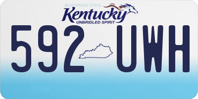 KY license plate 592UWH