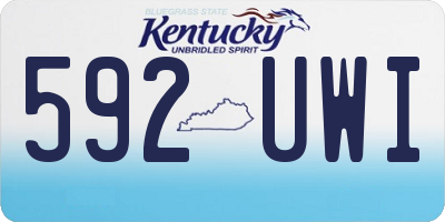 KY license plate 592UWI