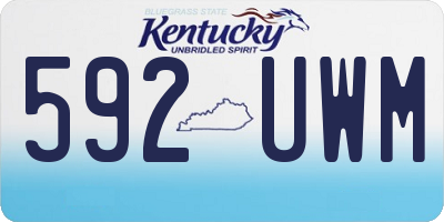 KY license plate 592UWM