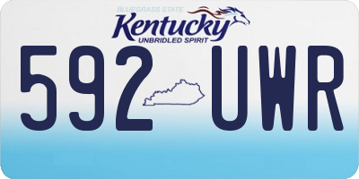 KY license plate 592UWR