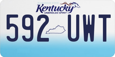 KY license plate 592UWT