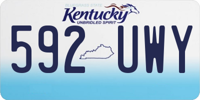 KY license plate 592UWY
