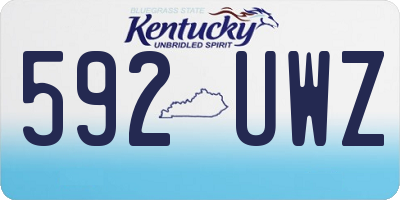 KY license plate 592UWZ