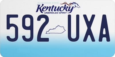 KY license plate 592UXA