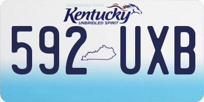KY license plate 592UXB