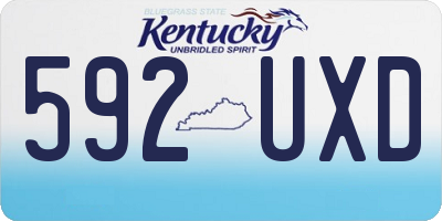 KY license plate 592UXD