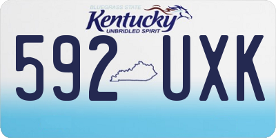 KY license plate 592UXK