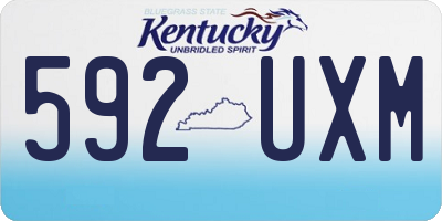 KY license plate 592UXM