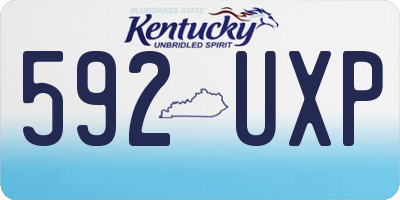 KY license plate 592UXP