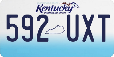 KY license plate 592UXT