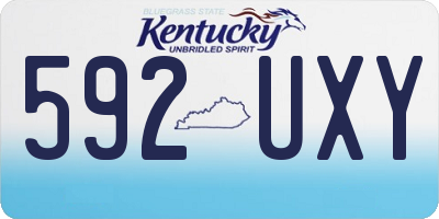 KY license plate 592UXY