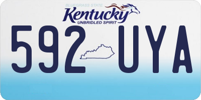 KY license plate 592UYA