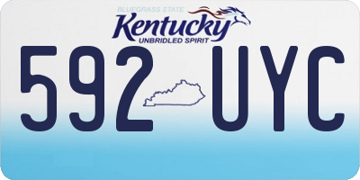 KY license plate 592UYC