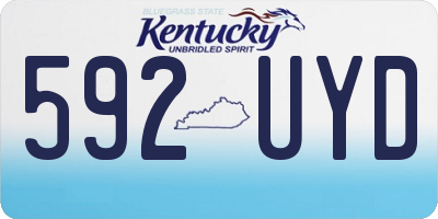 KY license plate 592UYD
