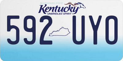 KY license plate 592UYO