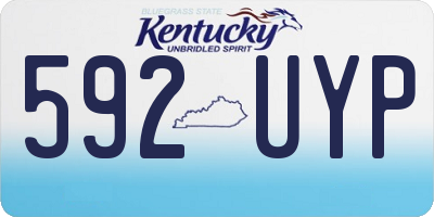 KY license plate 592UYP
