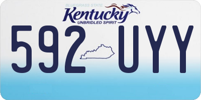 KY license plate 592UYY