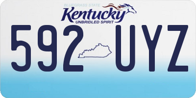 KY license plate 592UYZ