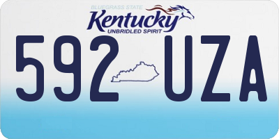 KY license plate 592UZA