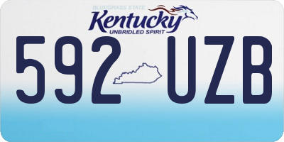 KY license plate 592UZB