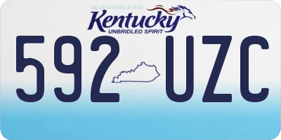 KY license plate 592UZC