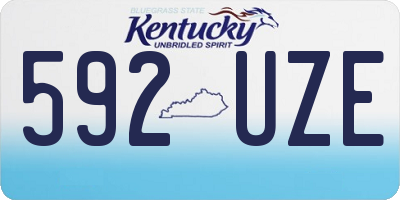 KY license plate 592UZE