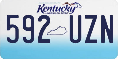 KY license plate 592UZN