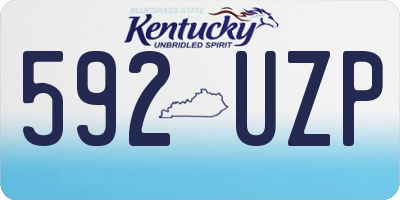 KY license plate 592UZP
